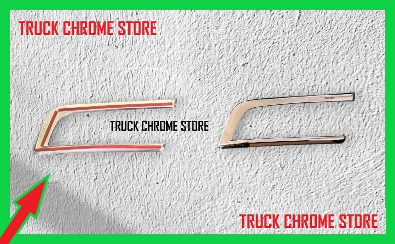 Scania S/R Series S500/R450 2017Up Chrome Fog Light Frame Trim 2 Pieces.