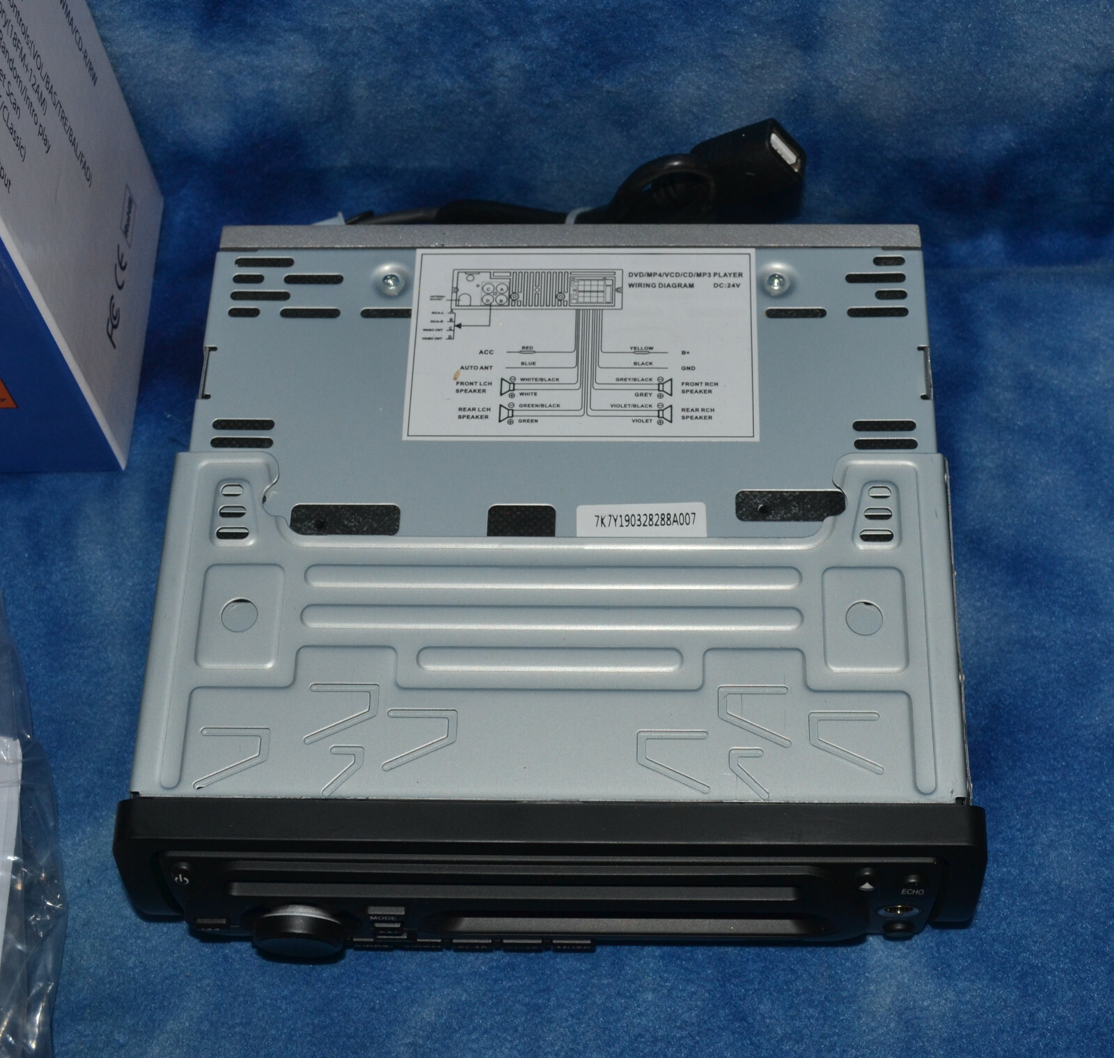CUSTOM RADIO CORP RADIO 1DIN BUS MEDIA PLAYER REMOTE USB SD DVD 50WX4