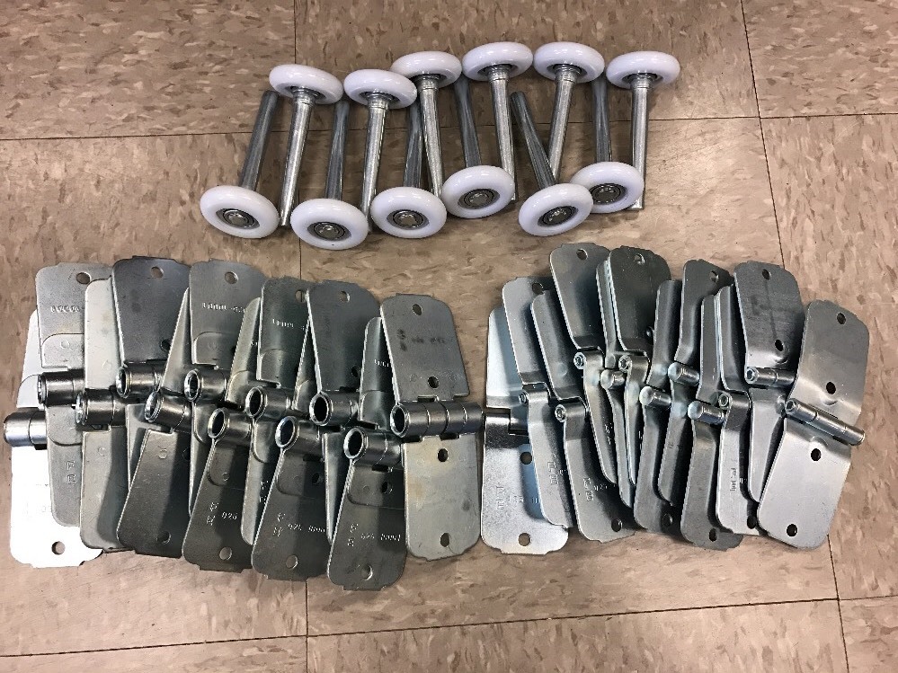 36 Pack Todco Door Repair Kit- Center & End Hinges + 2″ Rollers – Whiting Morgan