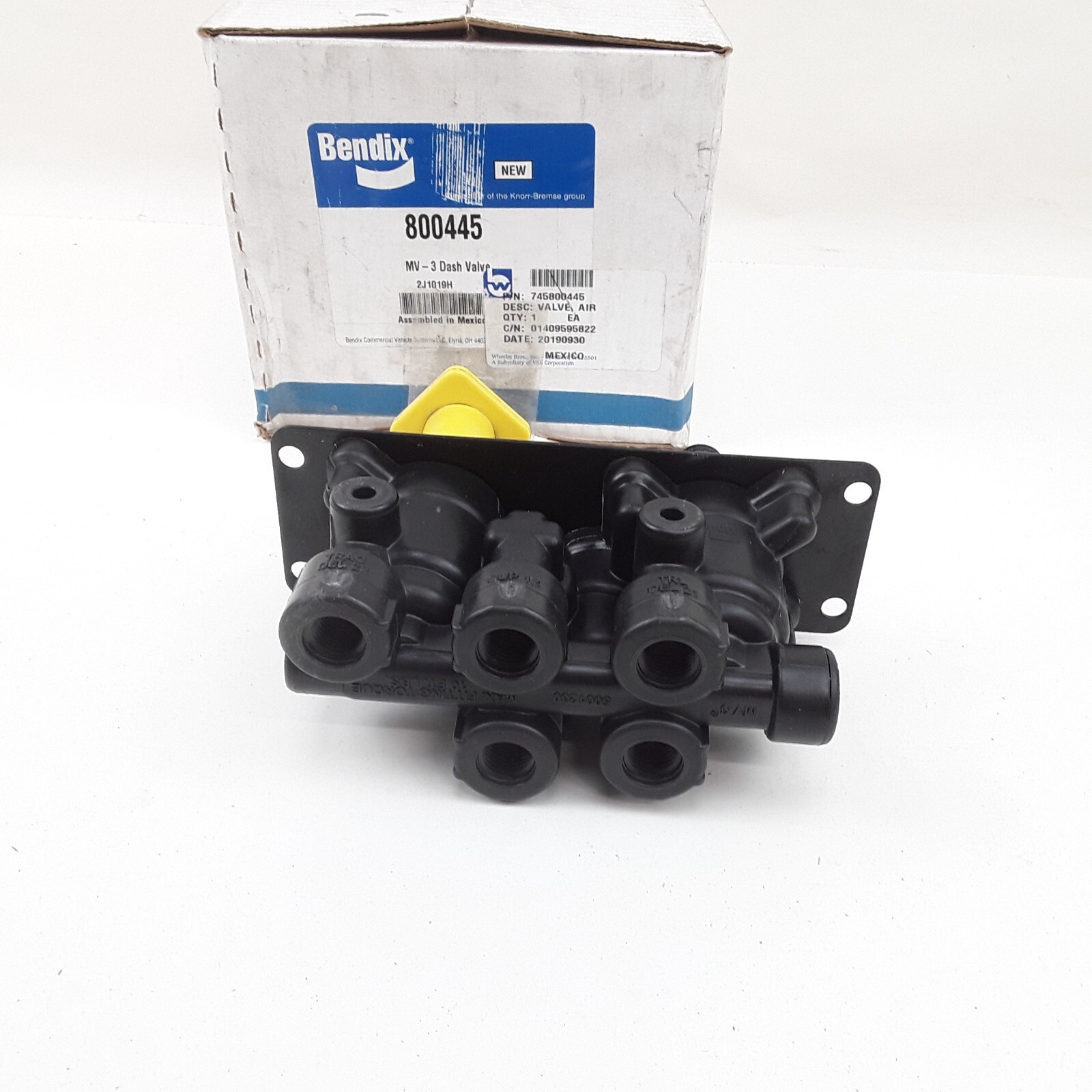 OEM Bendix 800445 Mv 3 Truck Air Brake Manifold Control Dash Valve 1/4-18 NPT