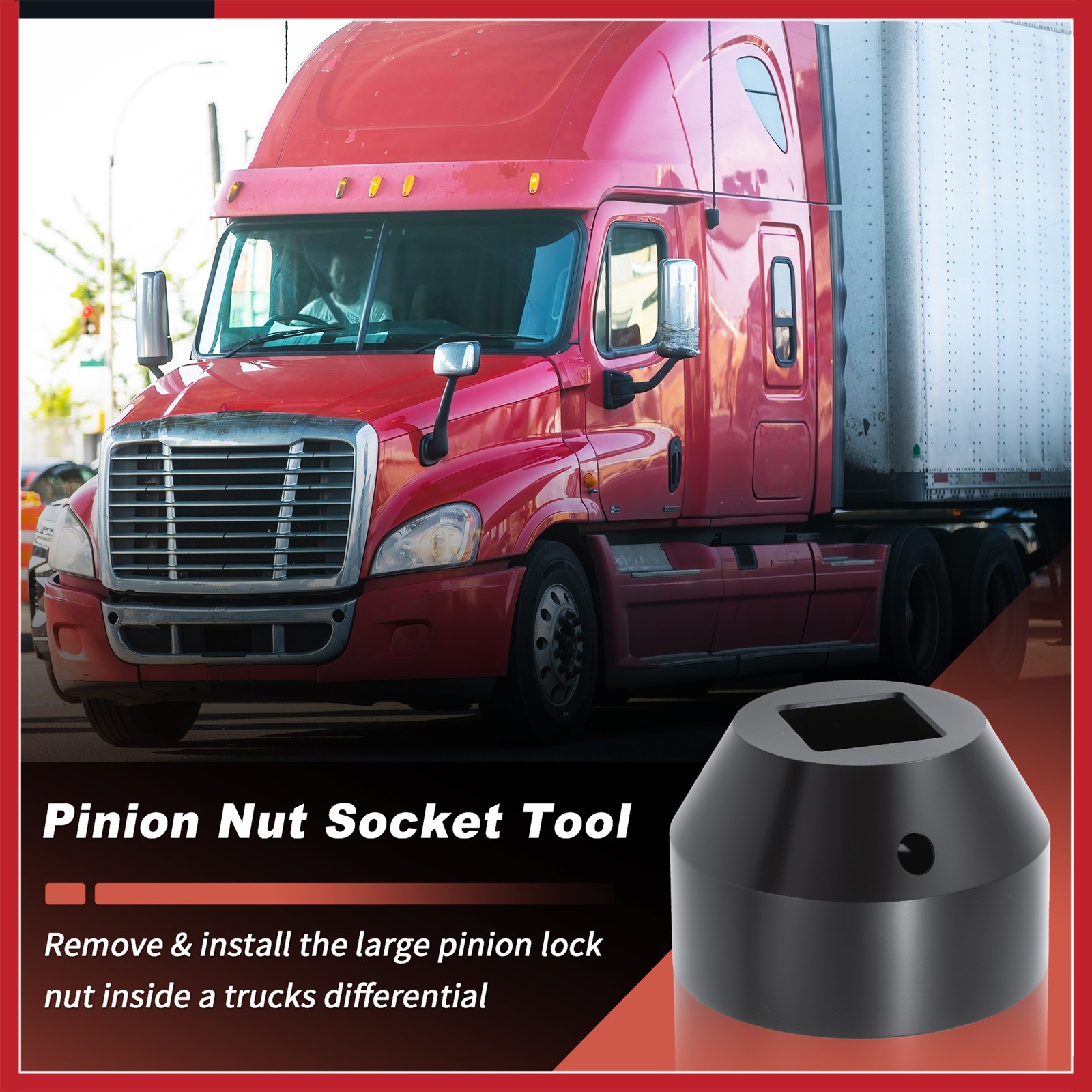 W742589020700 6 PT Pinion Nut Socket Fit for Mercedes for Freightliner Trucks