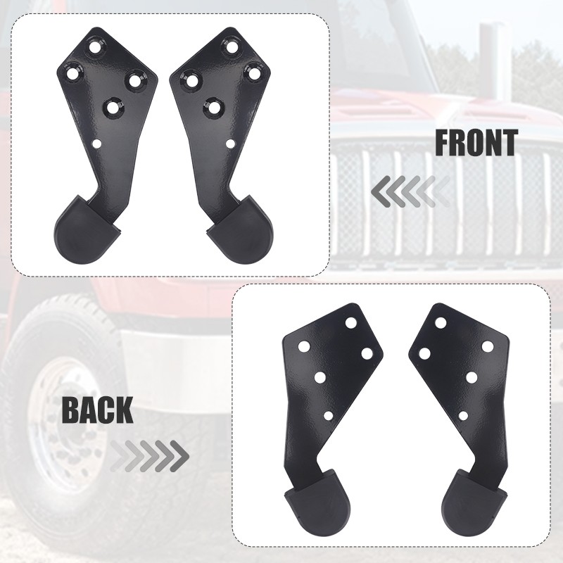 Left+Right HLK2733L HLK2733R Hood Guide Poly For Select International Trucks