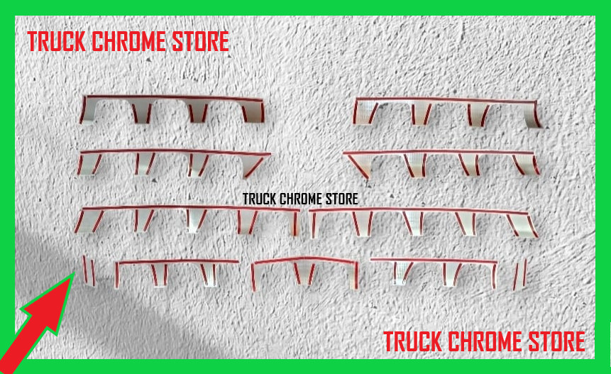 Mercedes AROCS GRILL CHROME Stainless Steel 11 Pieces. (1 SET)