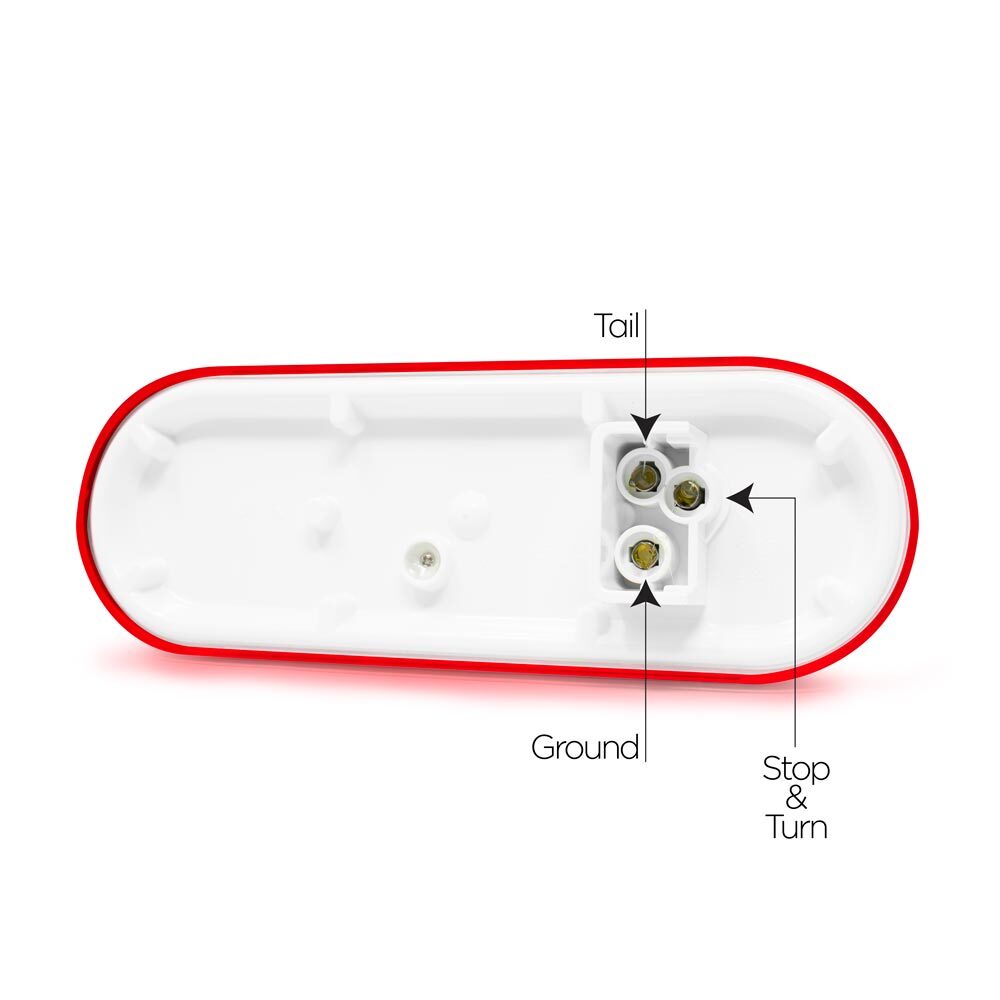 Pro LED 624R 6″ Oval Stop Tail Turn Light – Replaces Truck Lite 6050