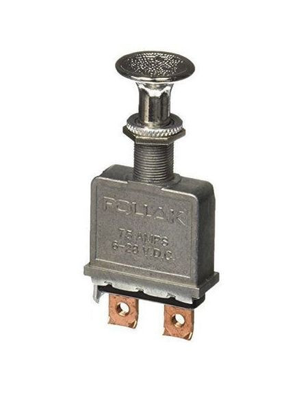 NEW Pollak 75 Amp 6-28V DC Push Pull SPST Switch Die Cast Metal Body 35-306P USA