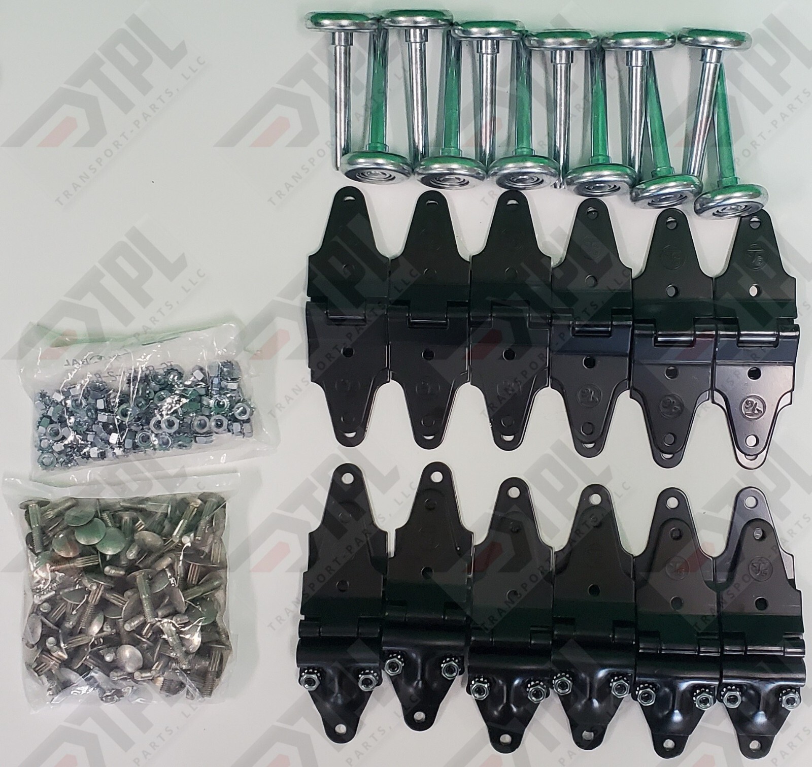 36 pack Whiting Door Repair Kit End Center Hinges 2″ STEEL Rollers + HARDWARE