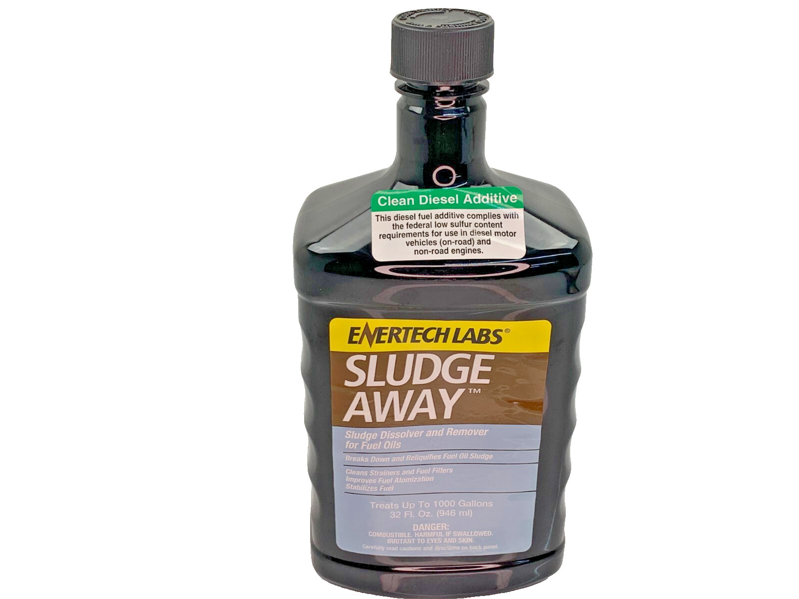(Case of 12) Enertech Labs 11114 32oz Sludge Away Fuel Sludge Remover
