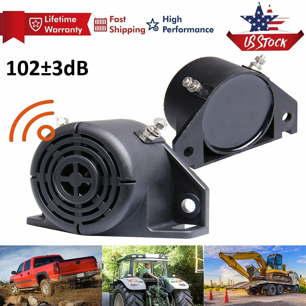 Universal Backup Warning Alarm 102dB Beeper Construction For Truck Heavy Vehicle