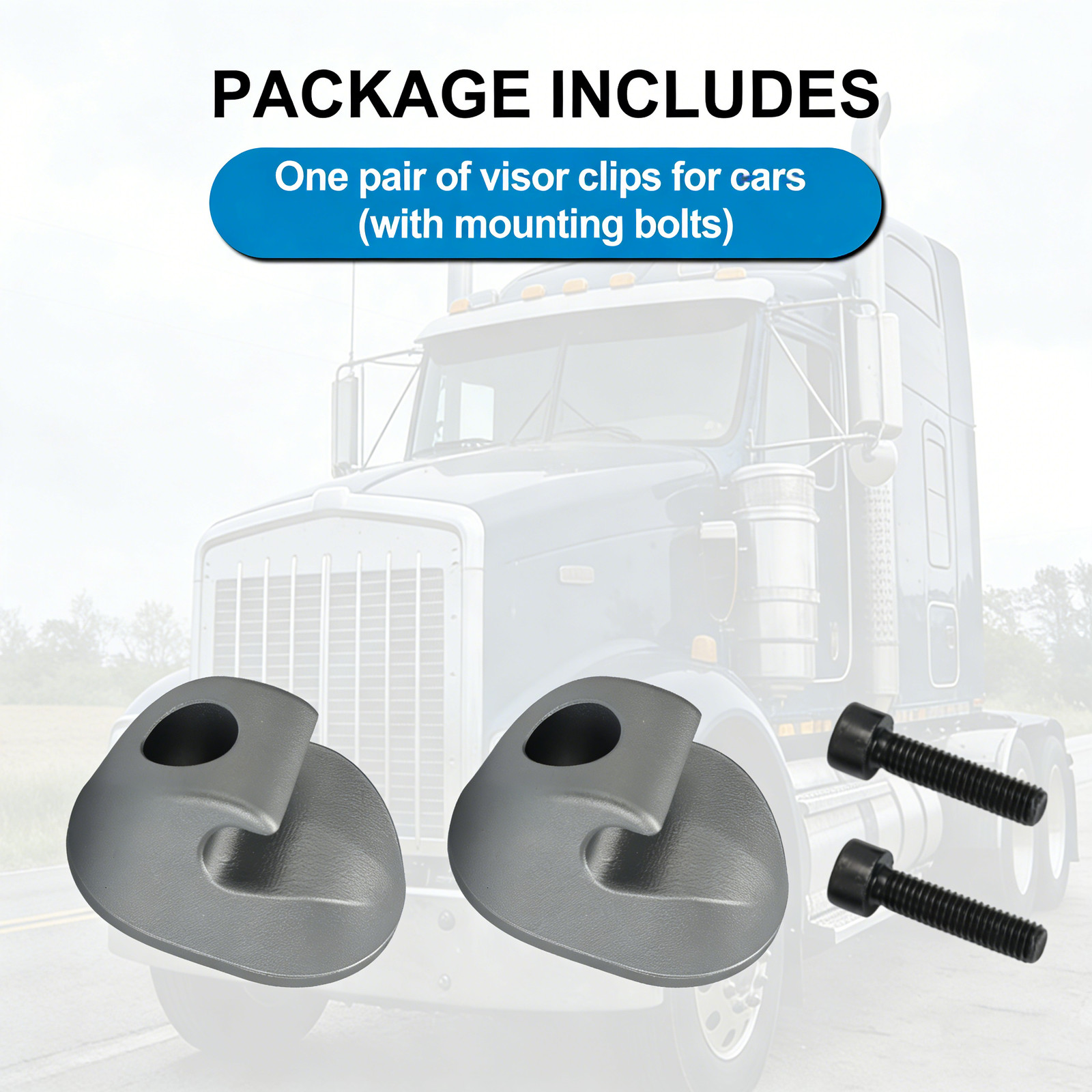 Aluminum Sun Visor Clip S16-1023-661 F01377-2 For Kenworth Peterbilt Interior US