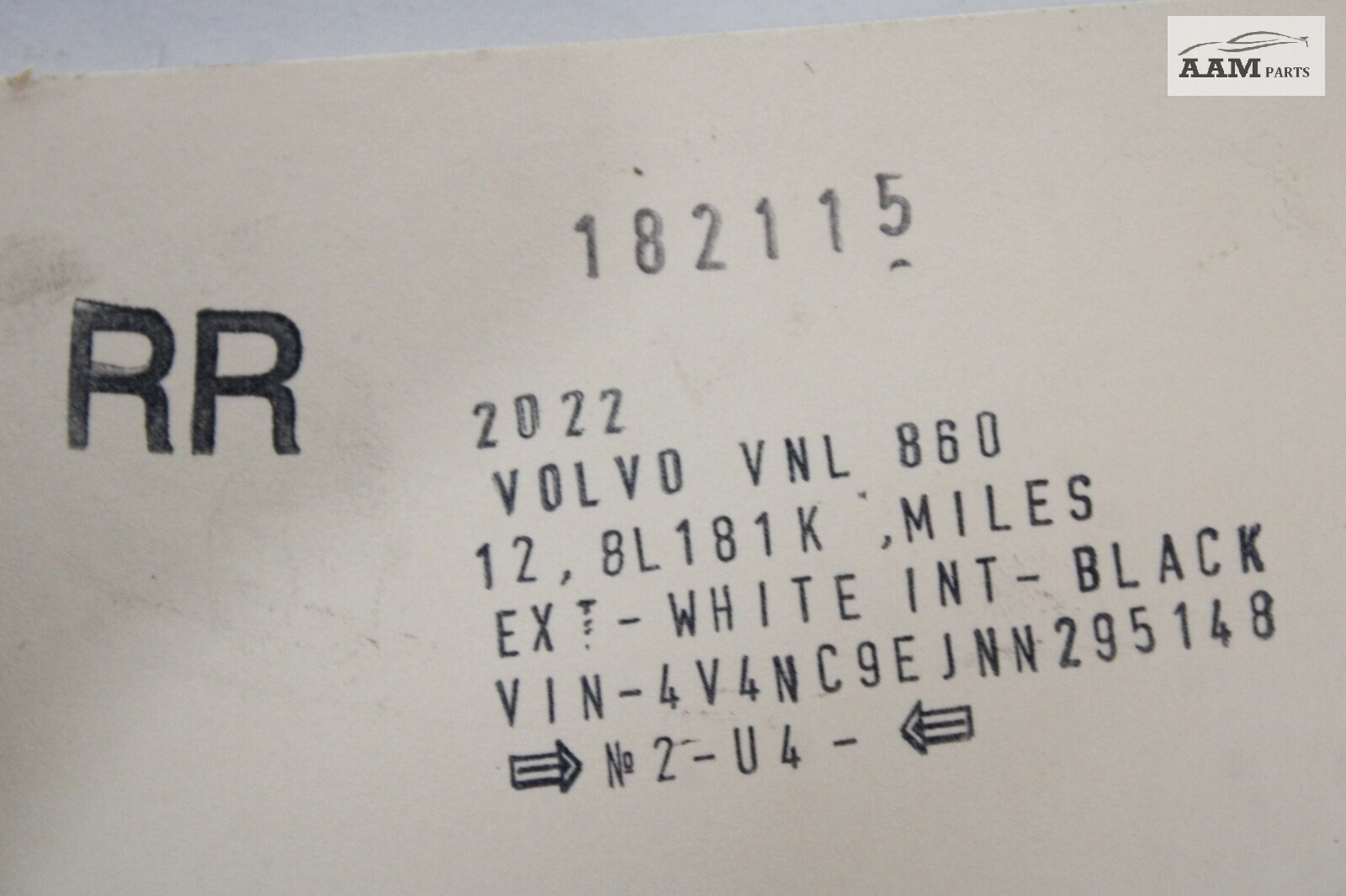 2022 VOLVO VNL860 D13 REAR RIGHT SIDE UPPER BUNK LATCH 8086217 OEM