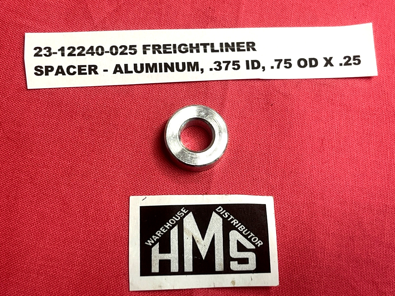 23-12240-025 FREIGHTLINER SPACER – ALUMINUM, .375 ID, .75 OD X .25