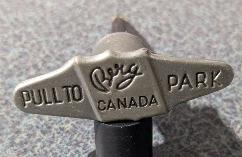 VTG Metal Pull To Park Berg Canada Release Knob Lever Emblem Badge Logo Decal