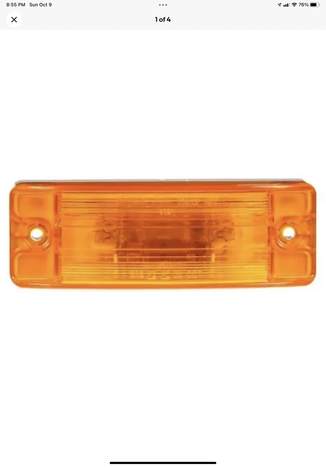 Truck Lite 29202Y 21 Series Marker Clearance Light Incandescent, Male Pin