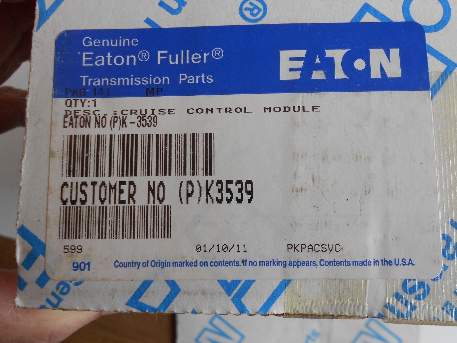 NOS Eaton Fuller Transmission Cruise Control PIGTAIL HARNESS # A-6589 A6589