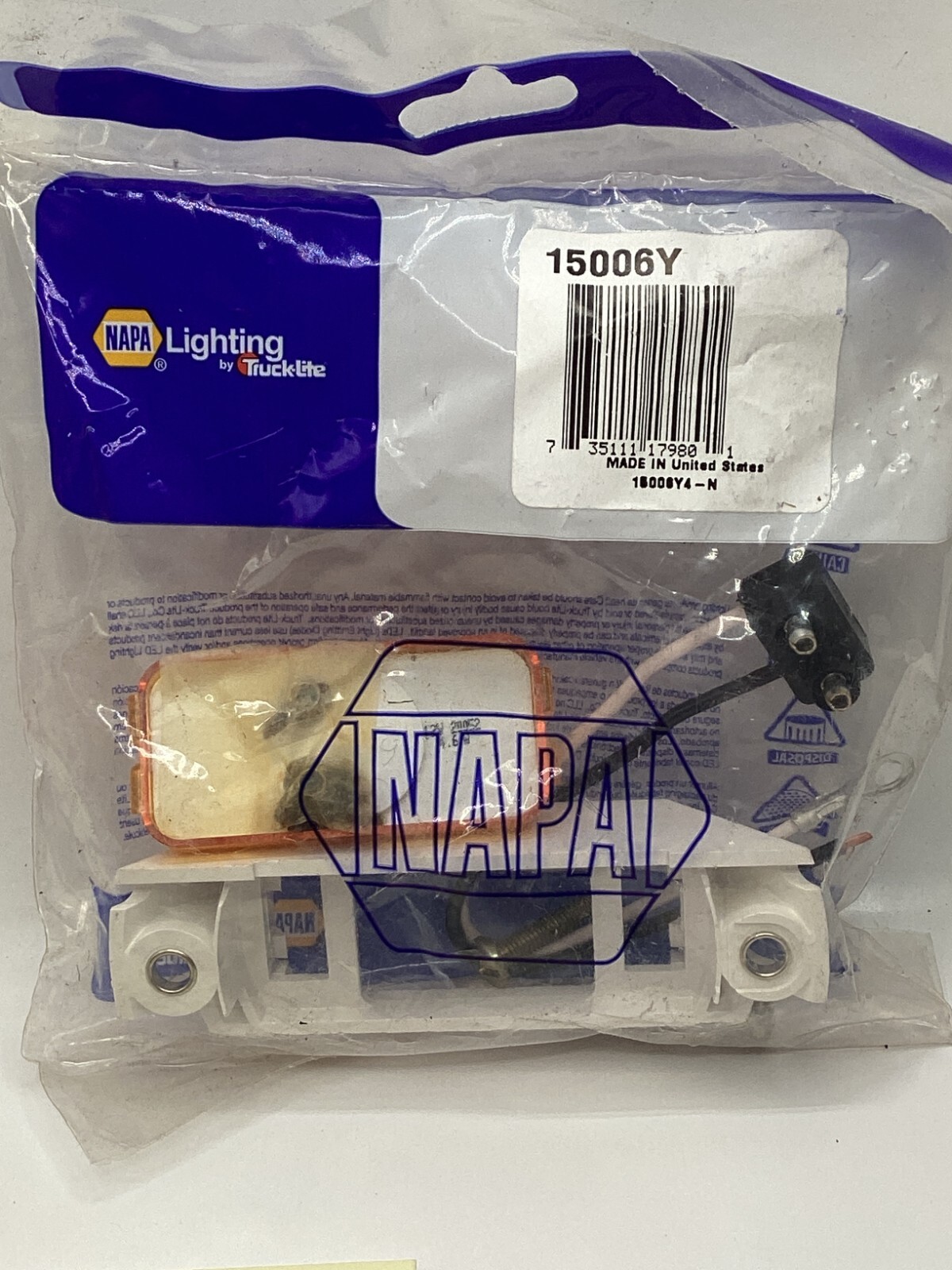 Napa by Truck-lite 15006Y Rail Mount Yellow Clearance Marker Light