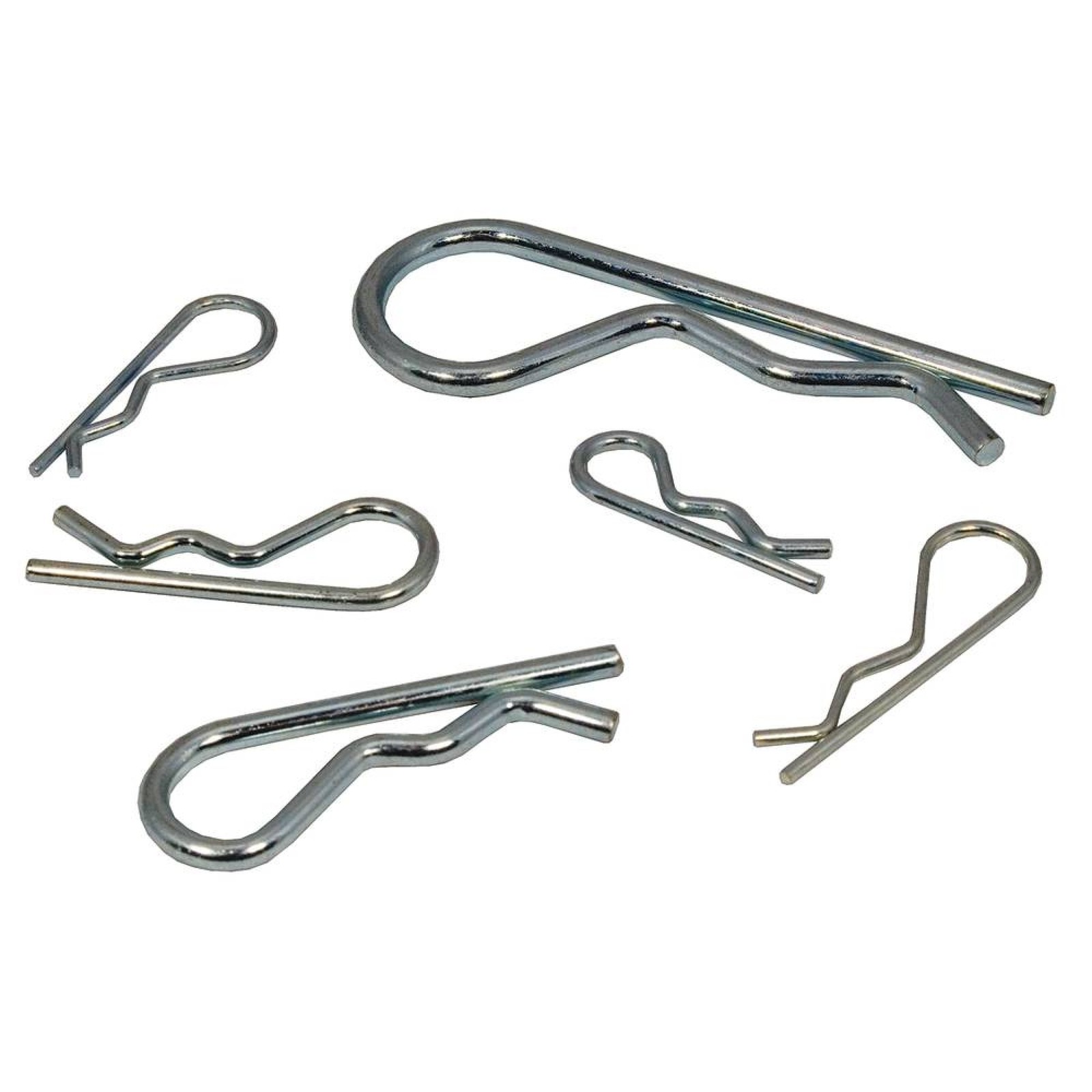 OEM Grade Hitch Pin Kit 150 Piece 6 Sizes Hairpin Cotter Pins R Clips Lawn Mower