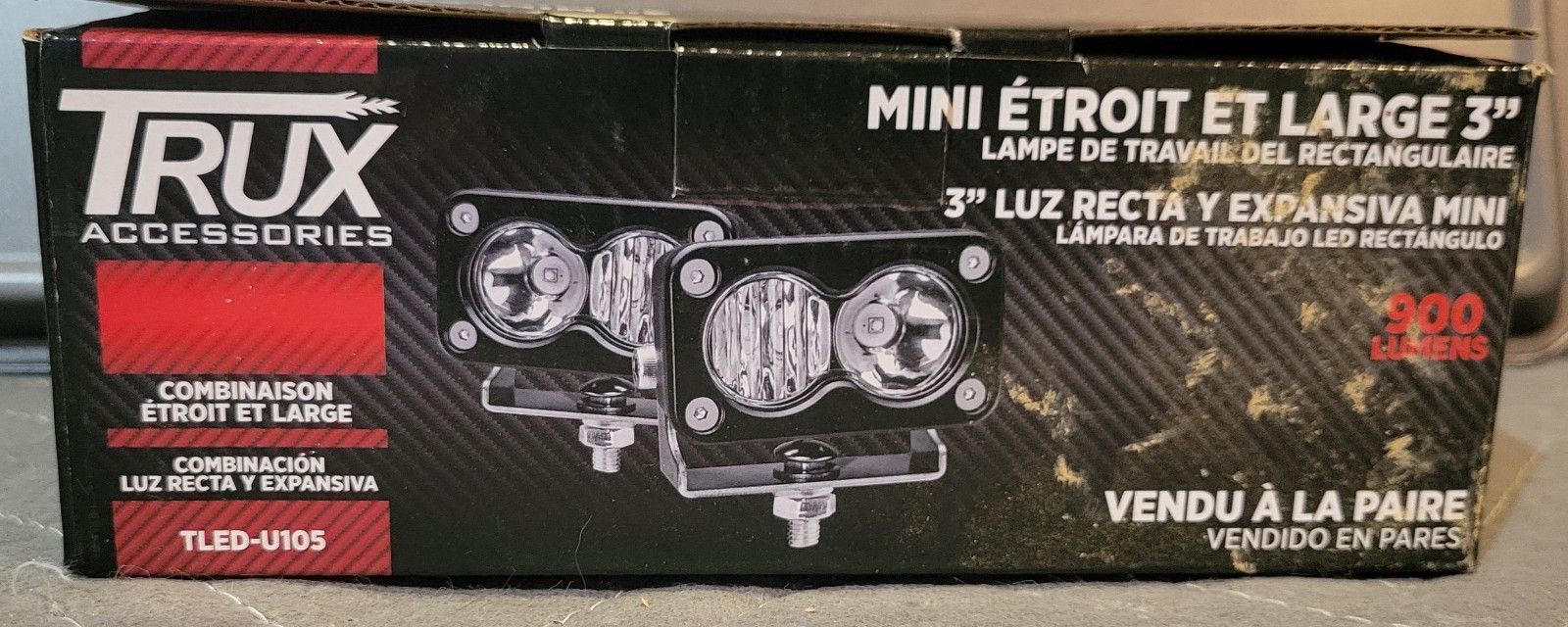 Trux TLED-U105 3″ RECTANGLE MINI COMBINATION SPOT & FLOOD LED WORK LAMPS NIOB
