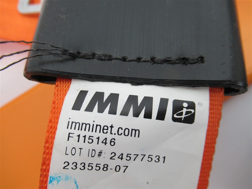 ImmI 233558-07 , Orange Seat Belt Assembly W/O Receiver