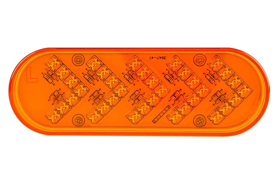 TURN SIGNAL 6in OVAL SEQ LED AMBER