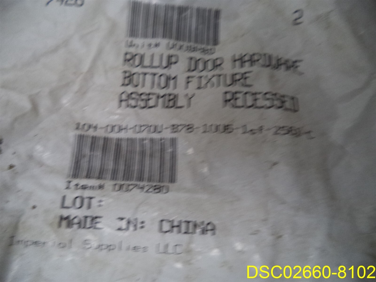 Pack of 2: Imperial 7428 Bottom Fixture Roll up Truck Door Trailer Door