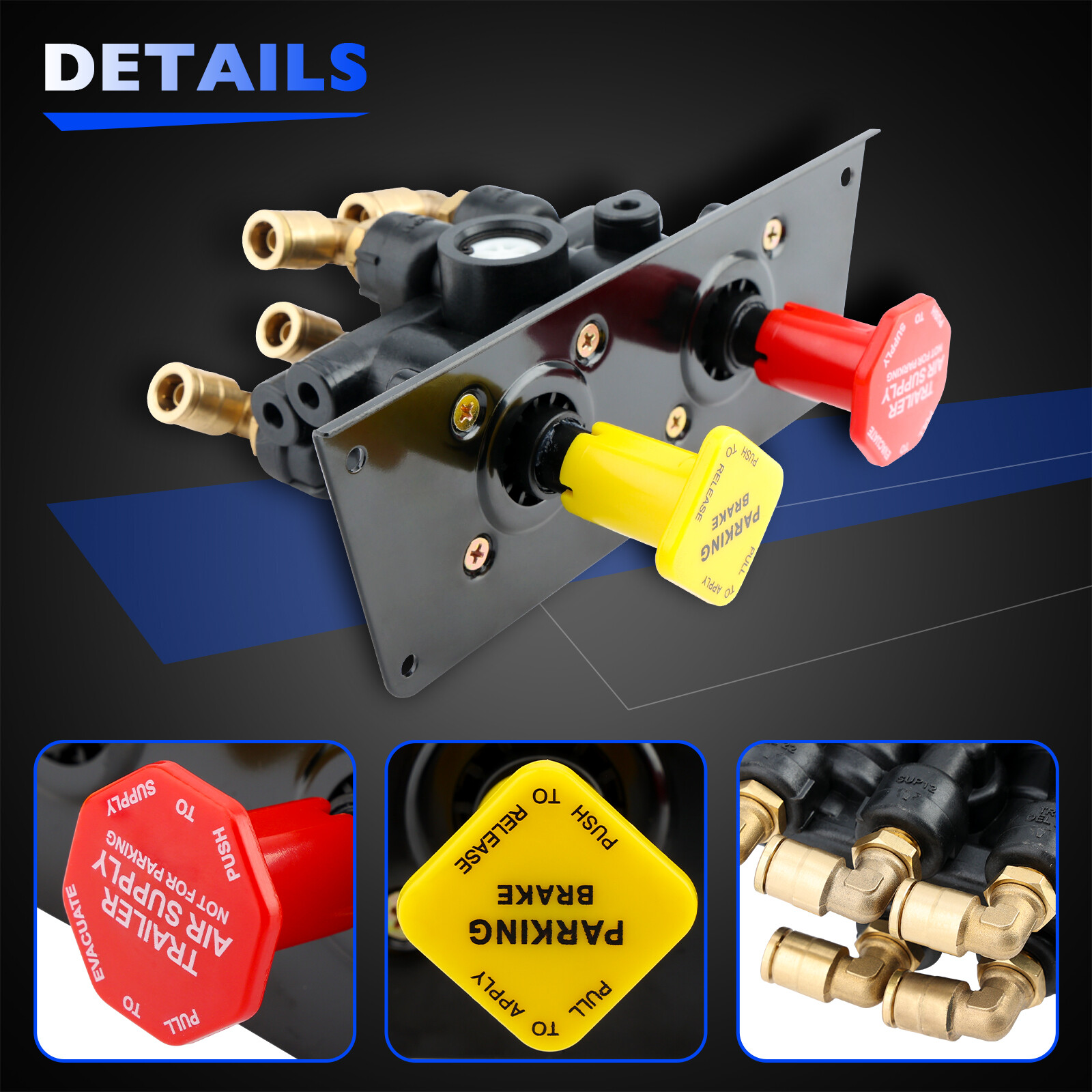 801631 MV-3 Dash Air Brake Control Valve For Bendix Freightliner BW5013293 Volvo