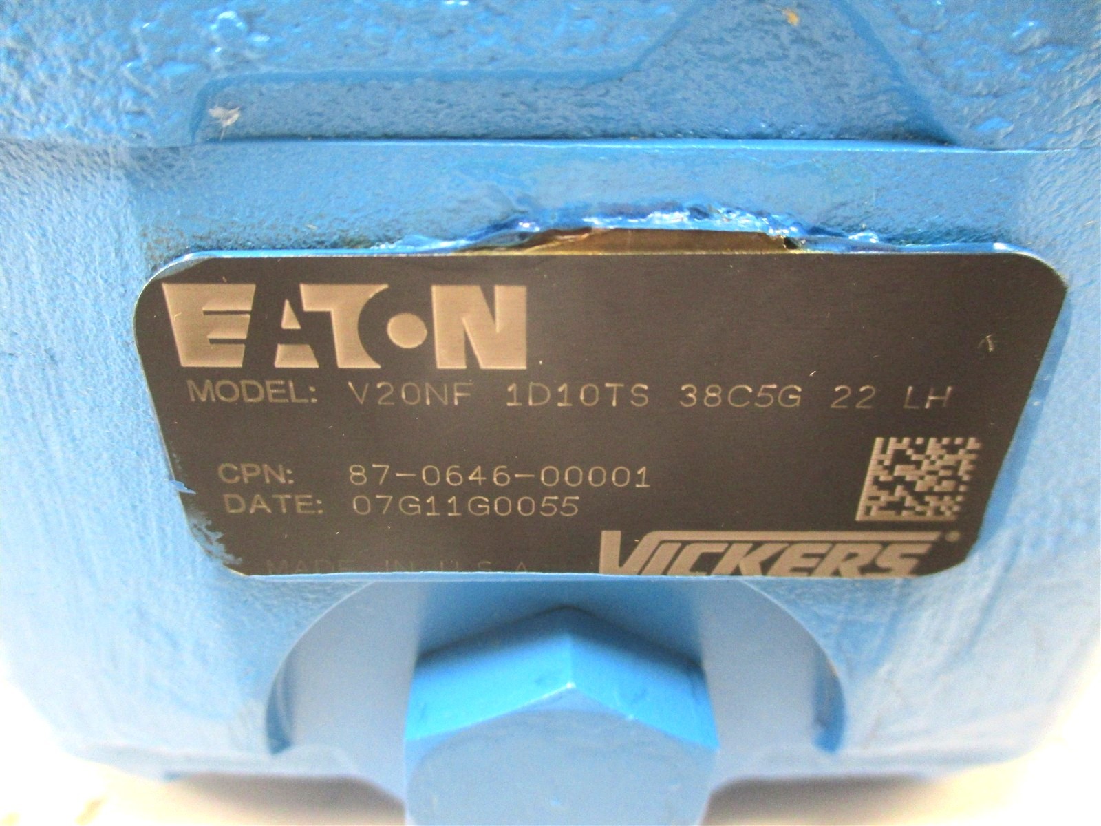 87-0646-00001 NEW VICKERS V20NF POWER STEERING PUMP V20NF1D10TS38C5G22LH