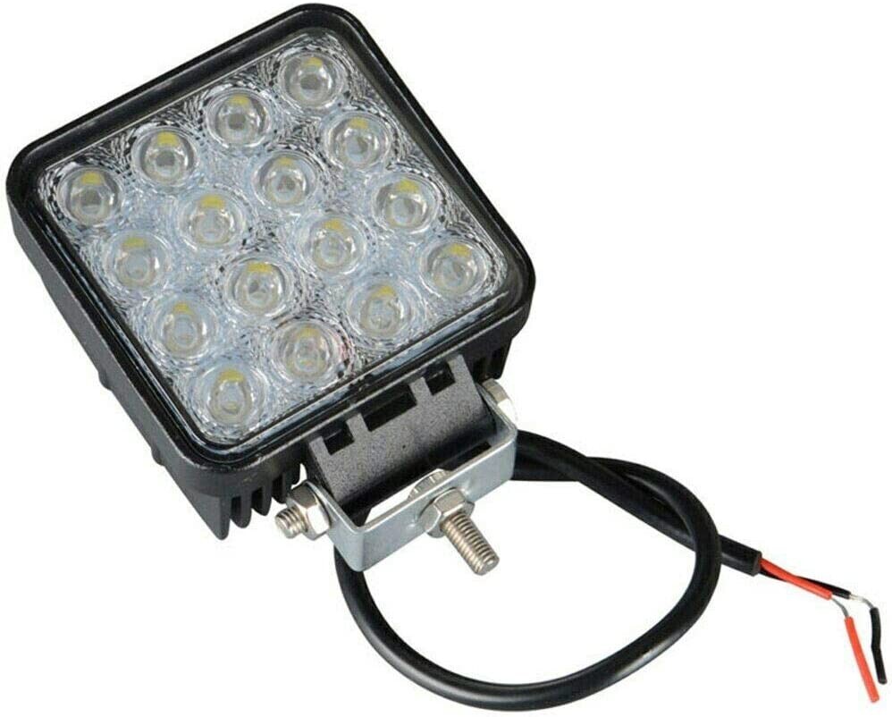 10x 48w Square 16 Led 12v / 24v Led Work Lights Flood Beam Lamp 4wd Suv Atv
