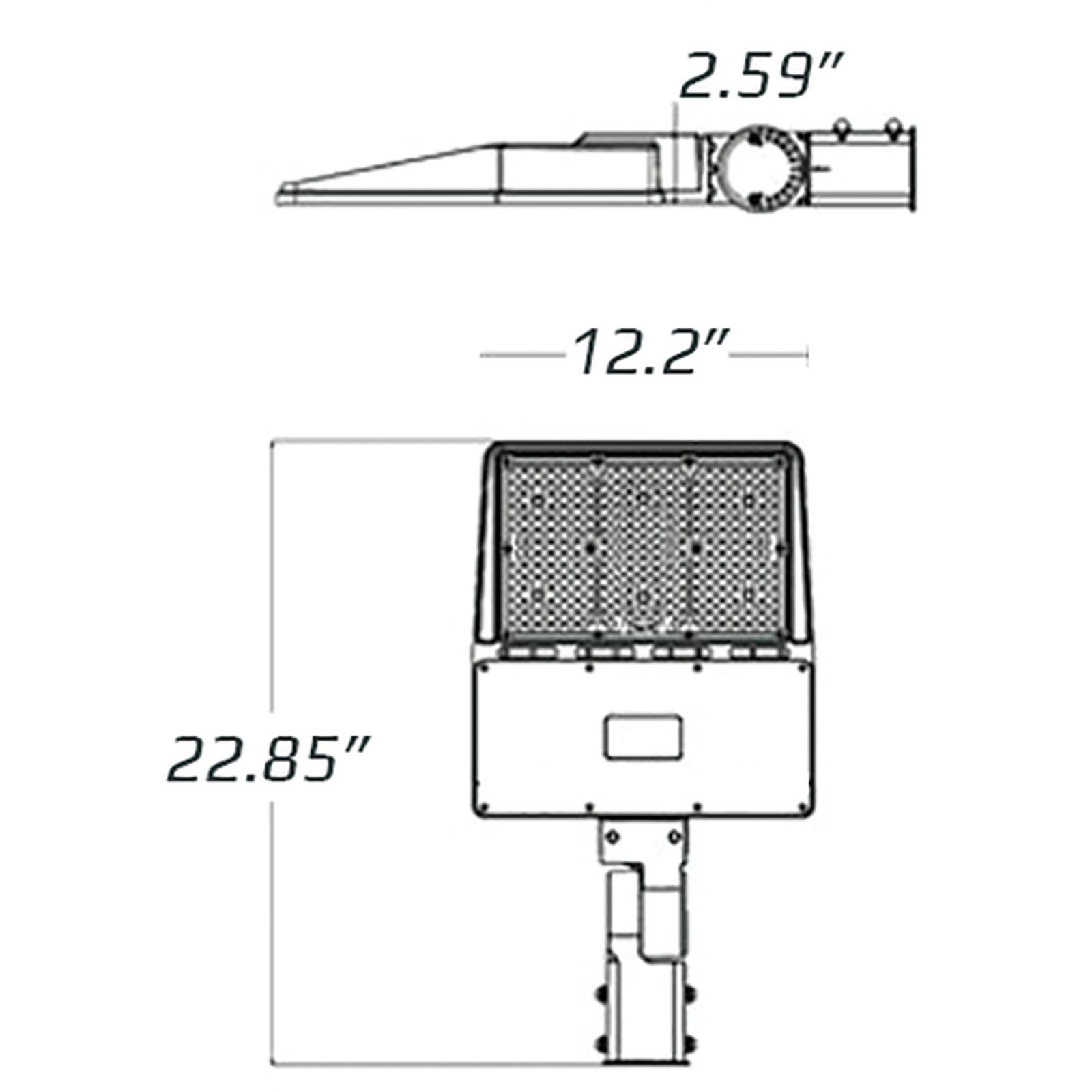 LED Street Light 150W 20250 Lumens 5700K 110-220V AC IP66 Flood Type 3 Beam