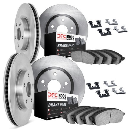Disc Brake Kit-Rotors with 5000 Advanced Brake Pads includes Hardware fits Quest