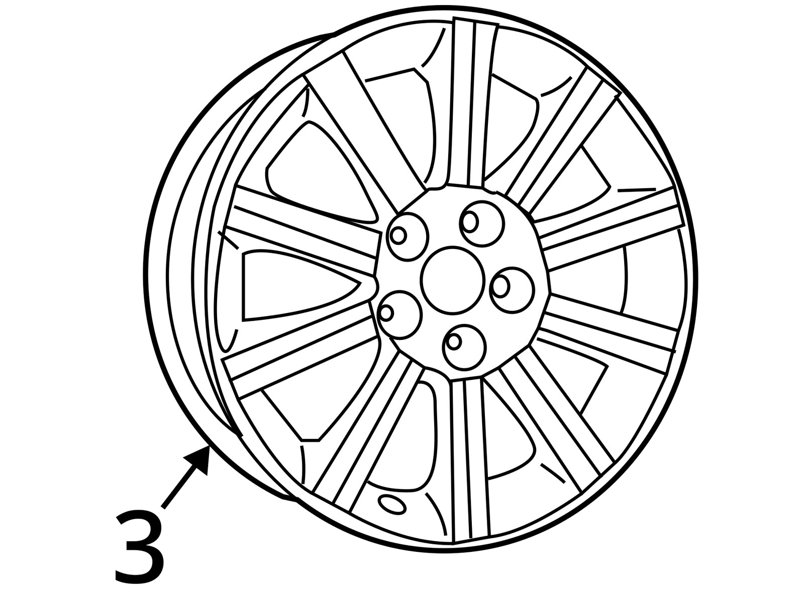 2011-2014 CHRYSLER 200 ALUMINUM WHEEL 1KW34PAKAA NEW OEM