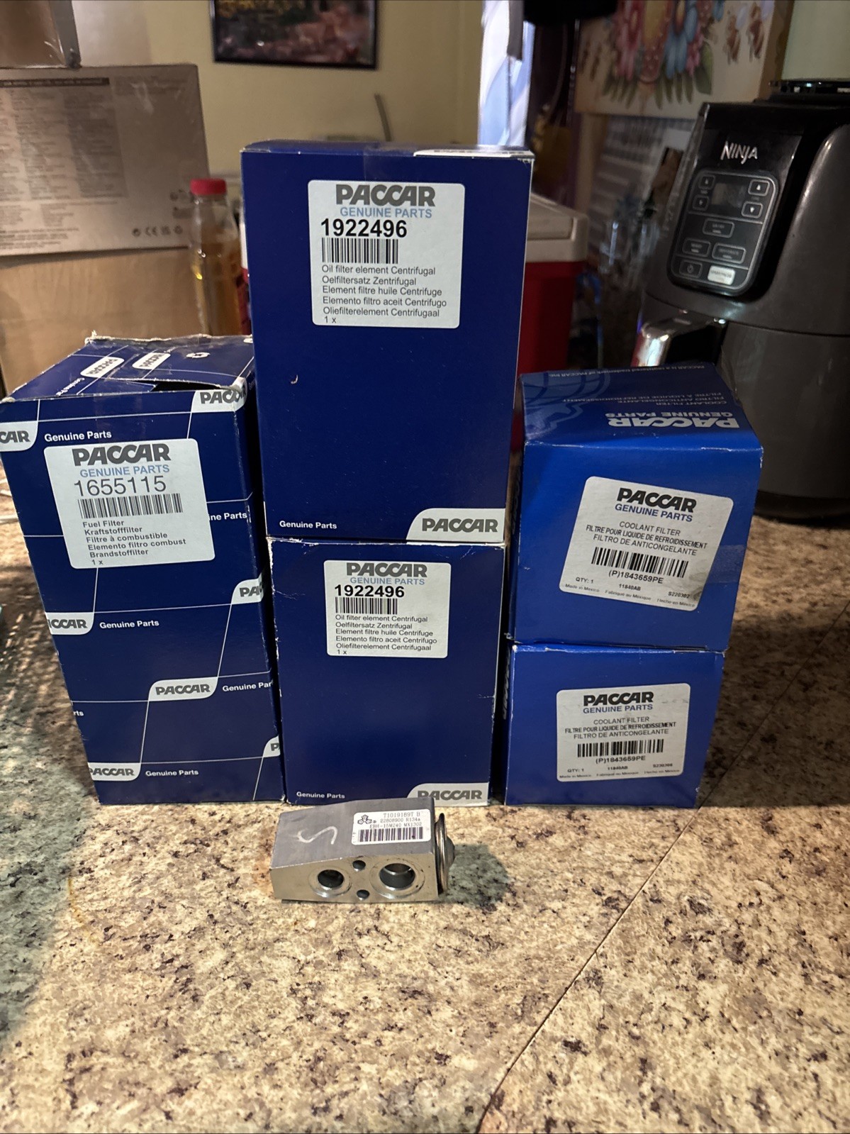 Lot Of Paccar 5 MX13 Semi Truck Parts ( New In Box)And 1 T660 Bunk AC Expansion