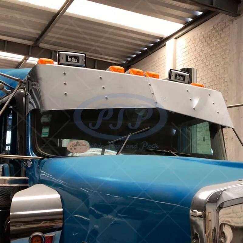 Kenworth T600 T660 W900L W900B T800 Stainless Steel 15″ Drop Visor # 15065