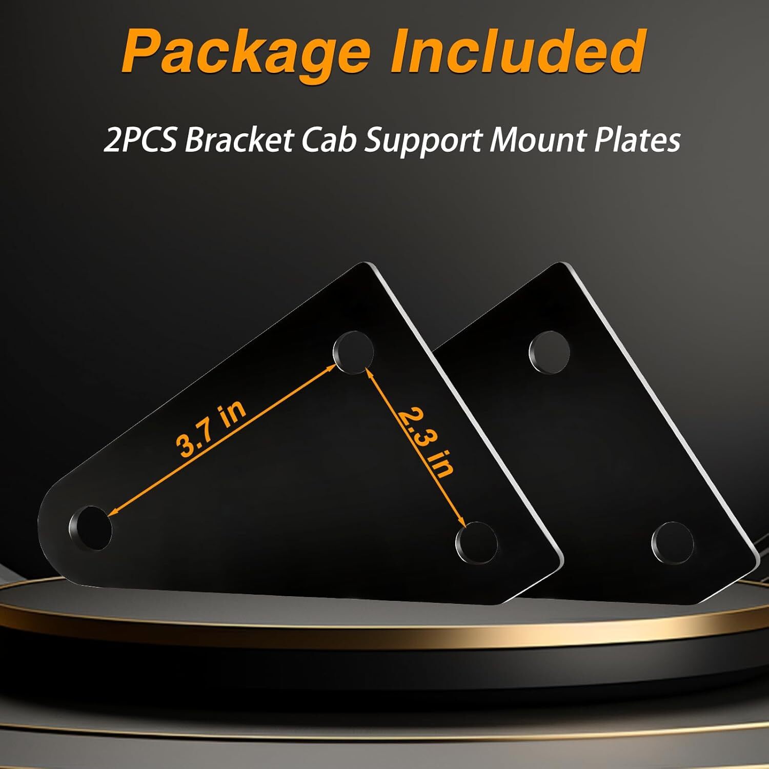 2x Bracket Cab Support Mount Plate Black Fit For Volvo Truck D13 VNL 20727214