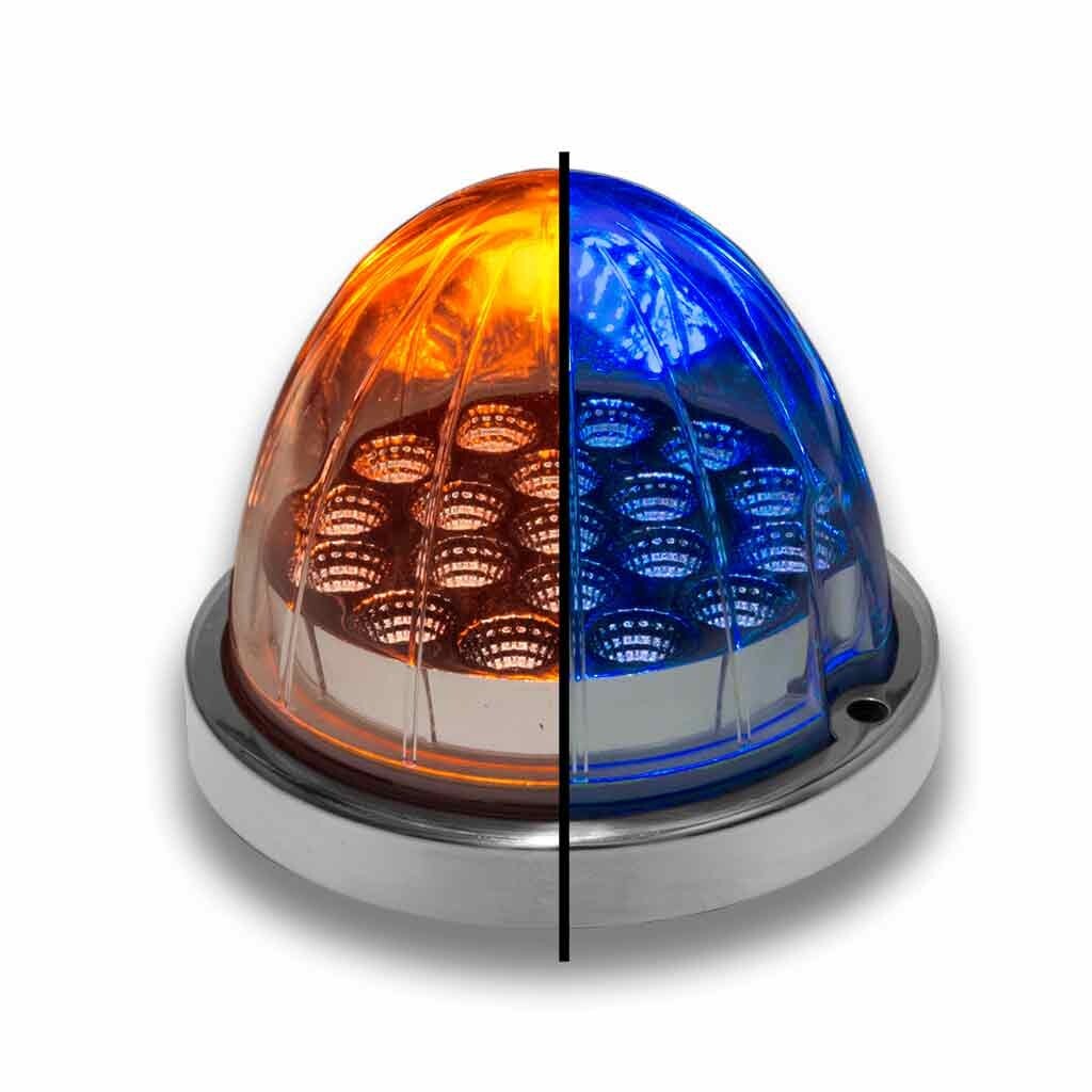Amber Clearance & Marker to Blue Auxiliary Watermelon LED Light – 19 Diodes