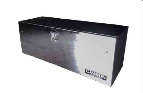 Truck Tool Box, Black with Stainless Steel Front, 18″x18″x48″