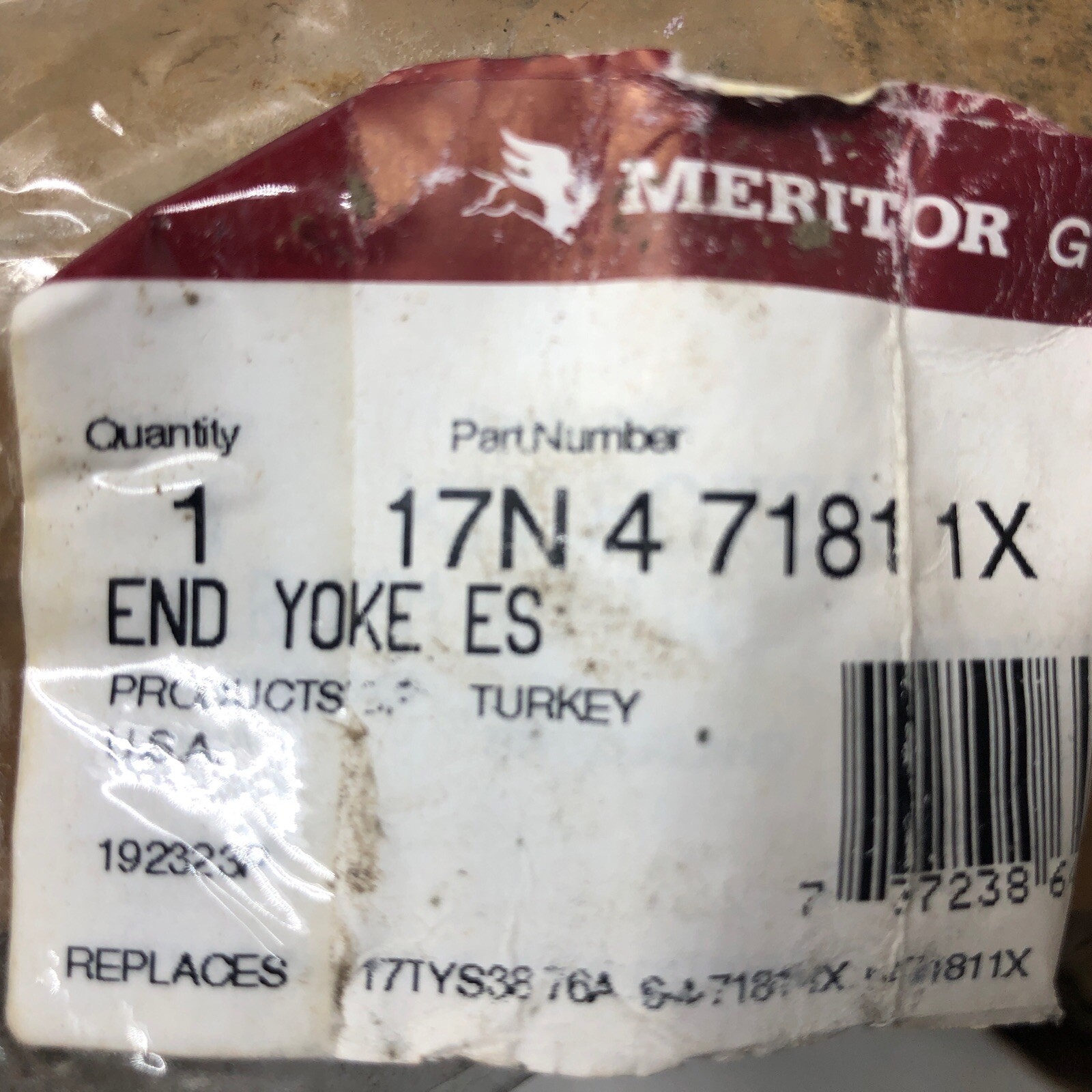 Meritor 17N 4 7181 1X End Yoke ES; 17N471811X