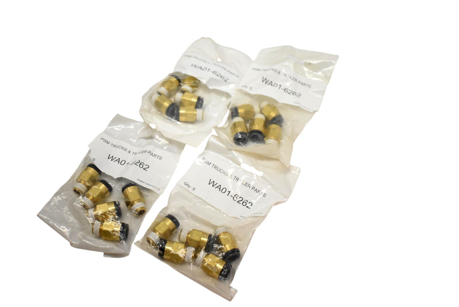 PSM Trucks & Trailer Parts WA01-6262 Brass Air Line Fittings 20 Piece Bulk