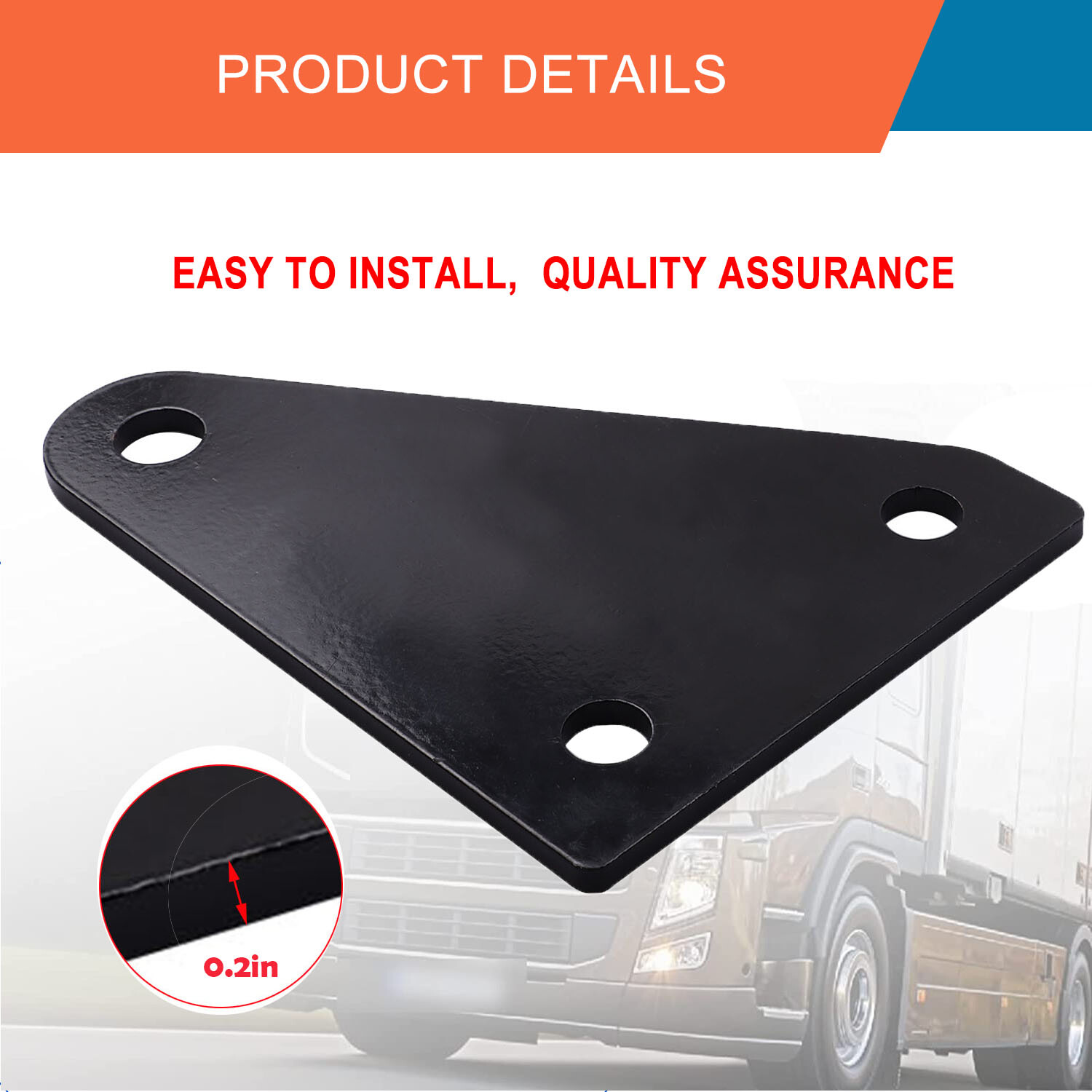 2x Bracket Cab Support Mount Plate Black for Volvo Truck D13 VNL 20727214 New