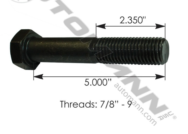 Qty 3***** Automann M4858 Insulator Bolt 7/8”-9 X 5 inches / Mack