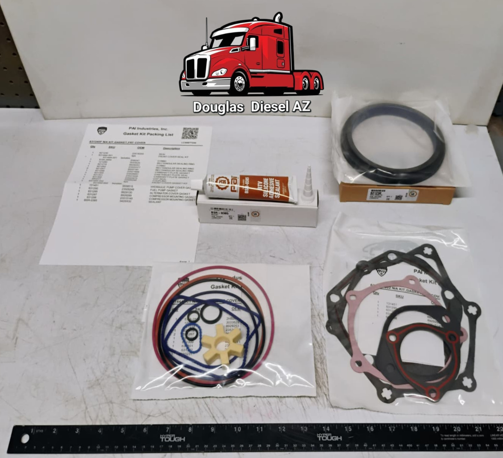 FRONT COVER GASKET KIT for 12.7L DETROIT DIESEL 60 SERIES ENGINES. PAI # 631340F
