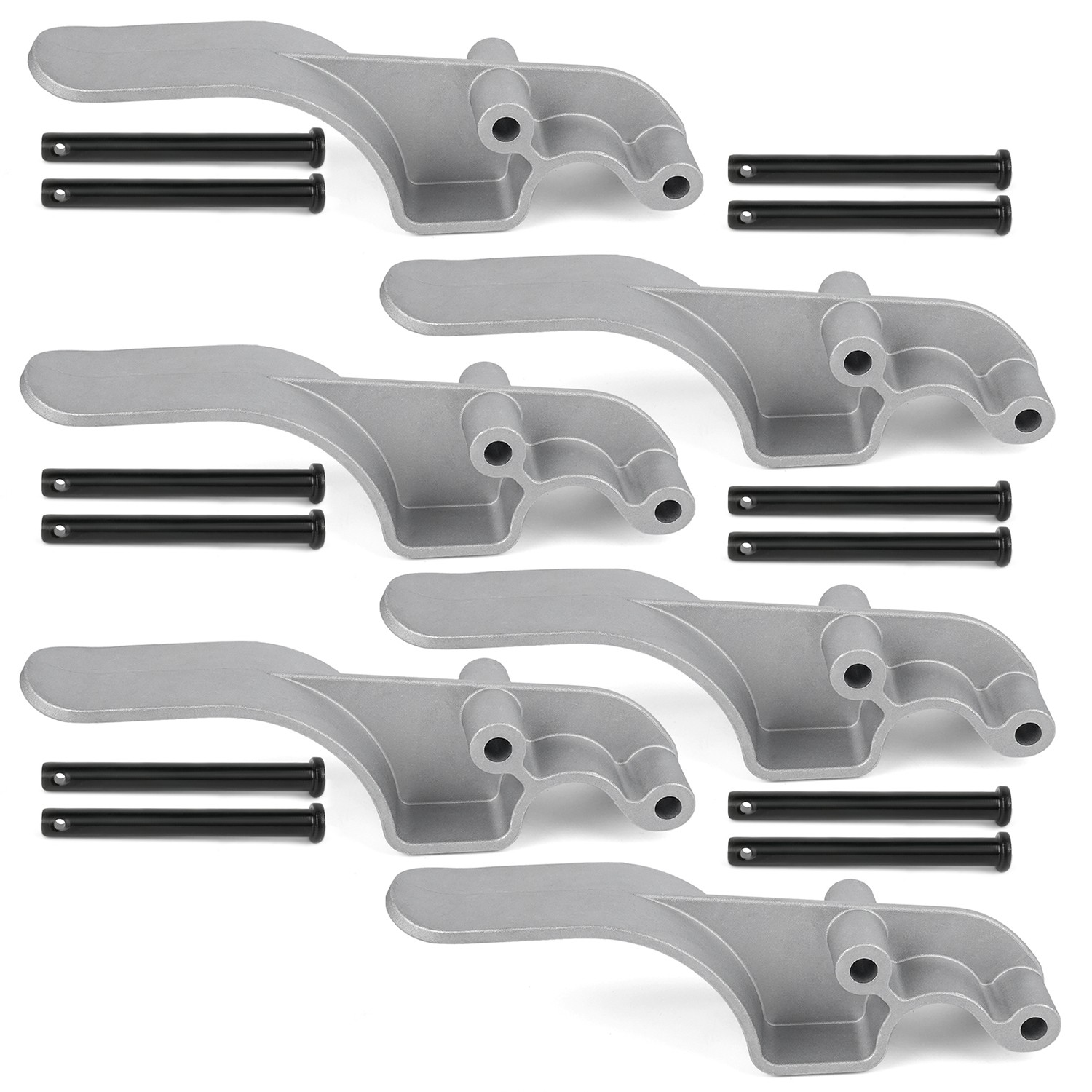 Easy-Off Aluminum (Cast) Tarp Stop w/Clevis Pins -6 Tarp Stops – 12 Pins 1705775