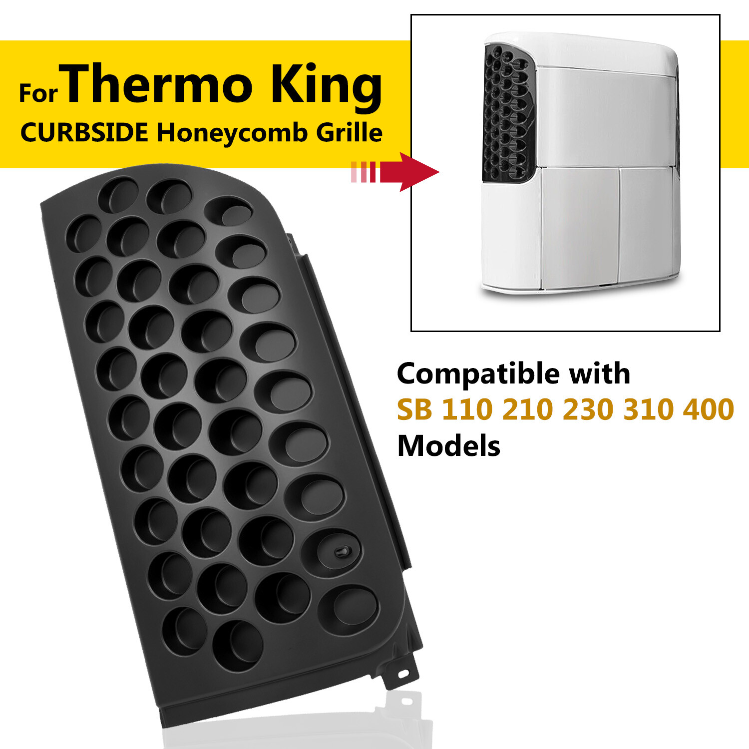 Reefer Upper Door Grill Curb Side For Thermo King SB-100 110 190 200 210 230 300