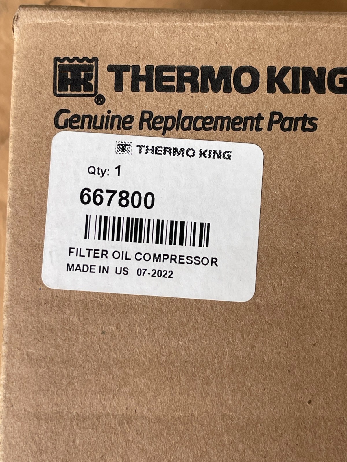 Thermo King OEM Compressor Oil Filter 66-7800 667800