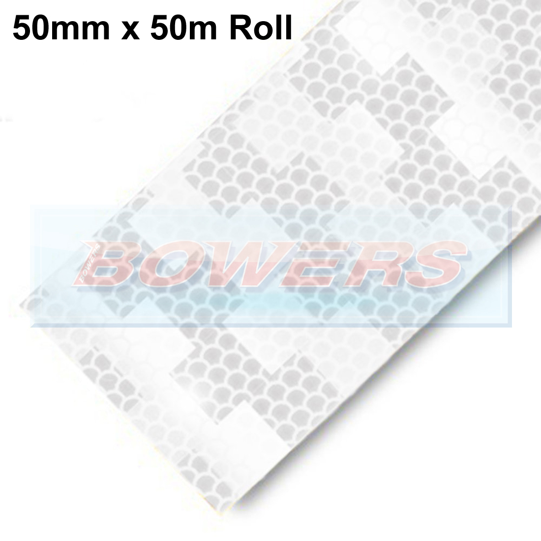 AVERY DENNISON V-6700B WHITE CLEAR CONSPICUITY TAPE 50mm X 50M RIGID TRAILERS