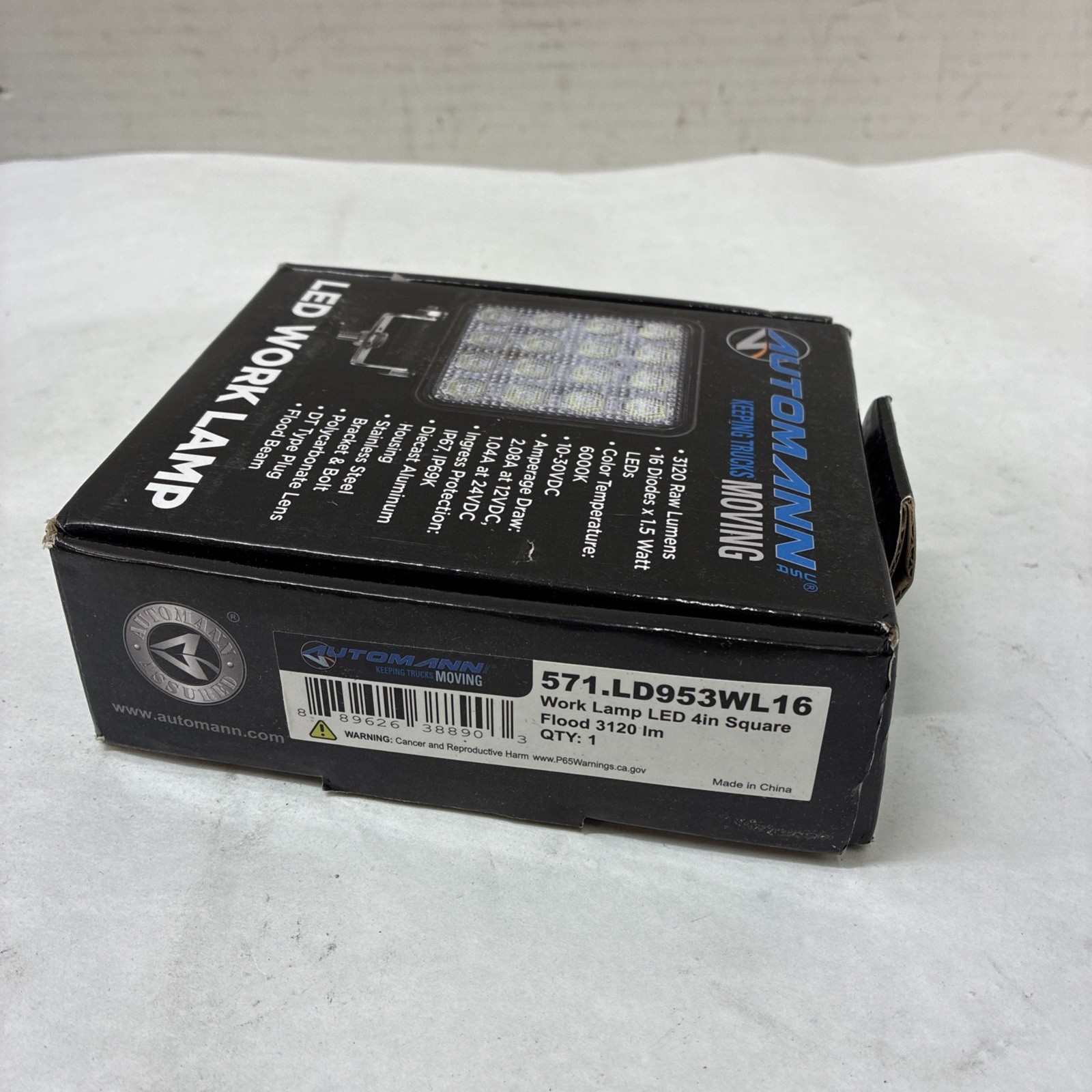 Automann 571.LD953WL16 Work Lamp Led 4 In Square Flood