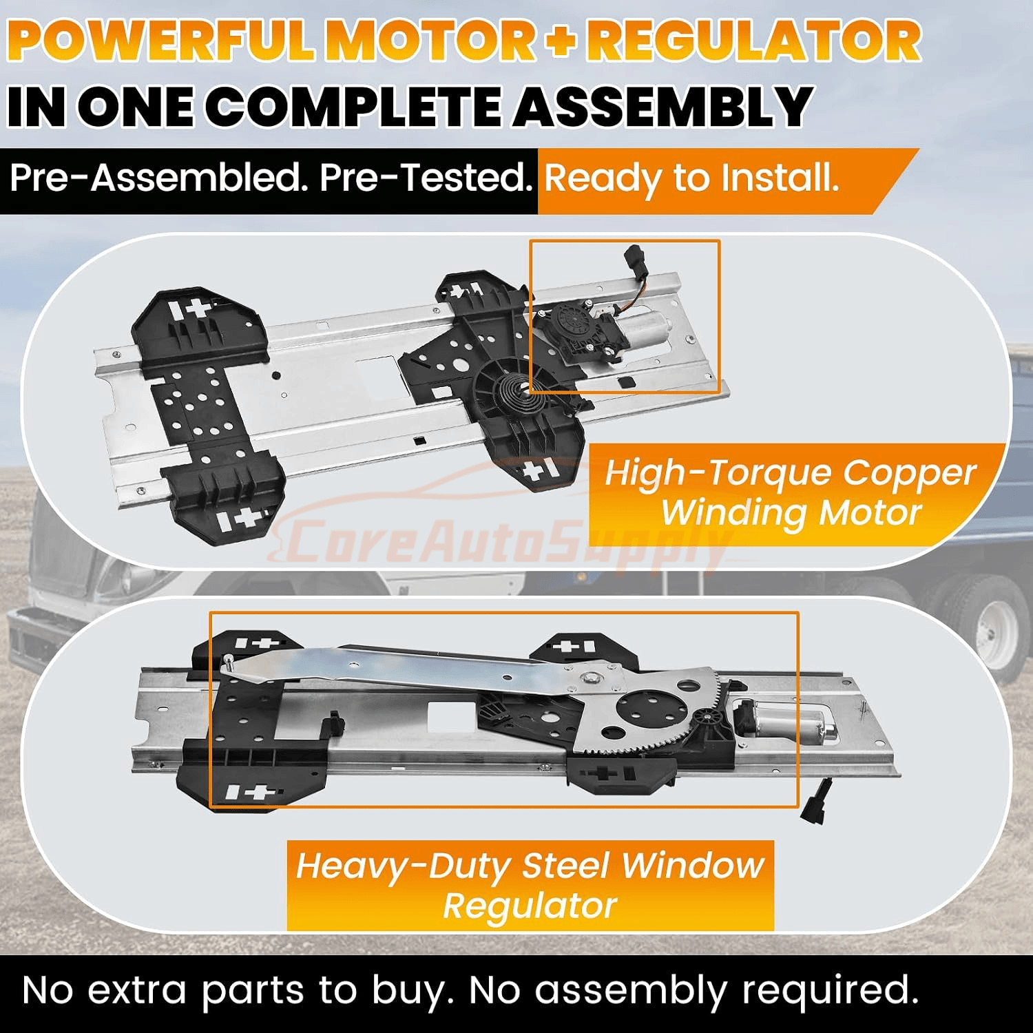 Front Left Window Regulator w/Motor 3986484C95 For International Truck 2008-2019