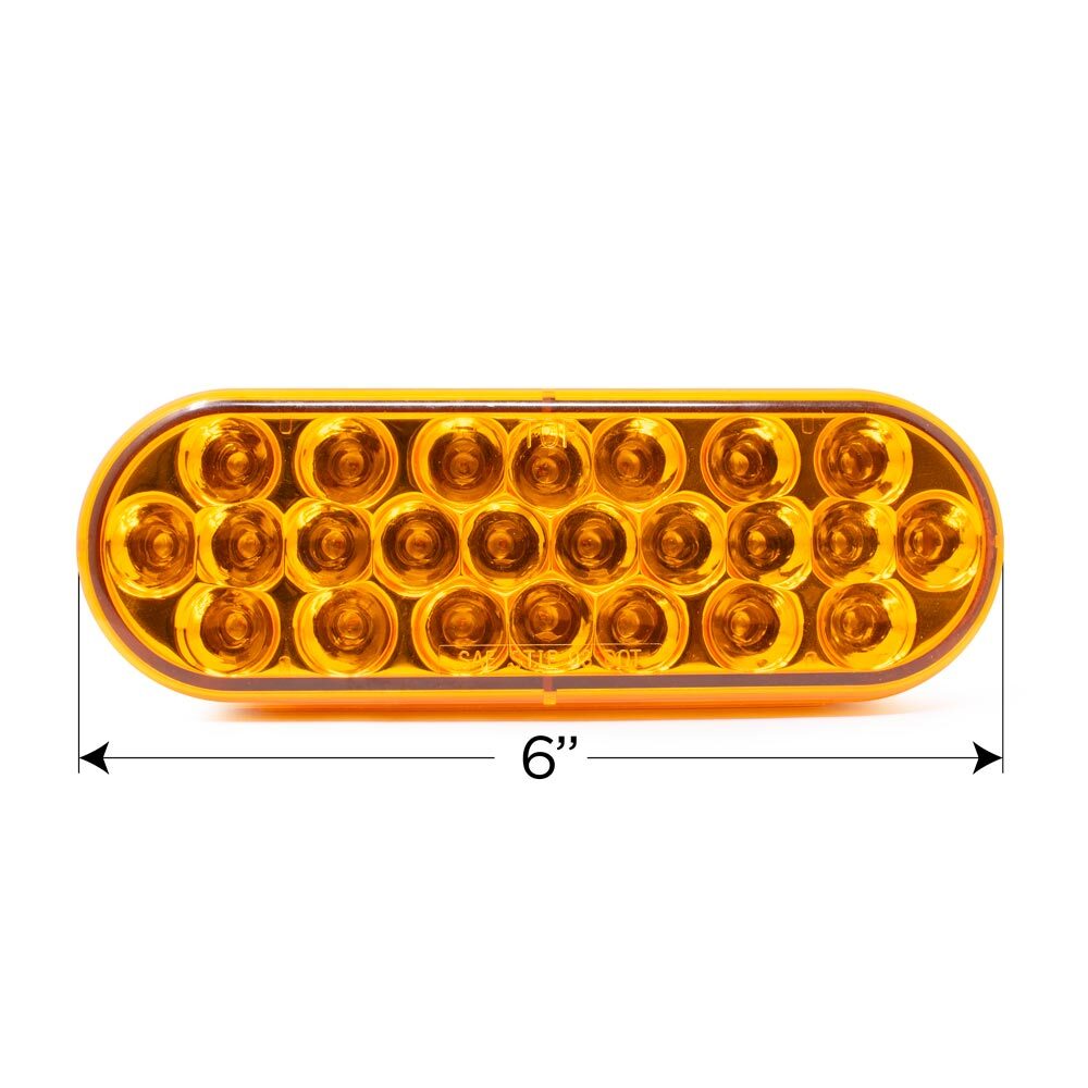 Pro LED 624Y 6″ Oval Pearl Style Turn Signal Light – Replaces Truck Lite 6050A