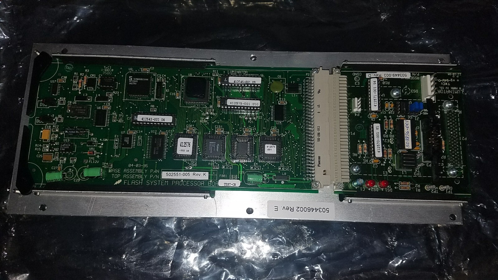 Mark IV Luminator Flash System Processor Board # 503446002, and 502551-005.