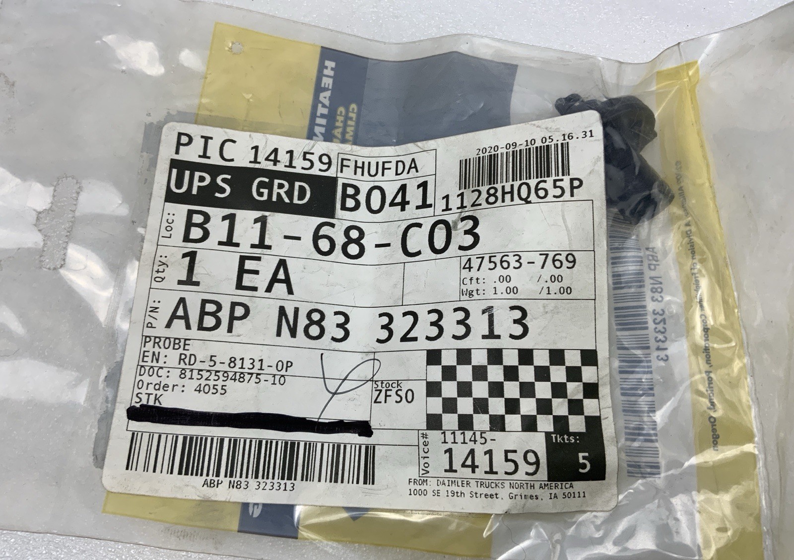 ALLIANCE – Thermistor Air Temp Probe (P/N : ABP-N83-323313 / RD-58131-0P)