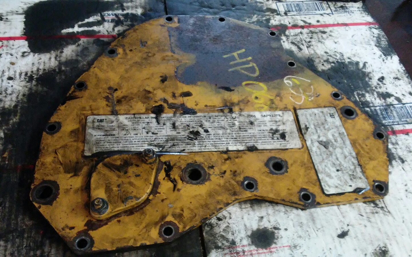 05 CATERPILLAR C7 FRONT ENGINE COVER PART# 7C1445 #7C-1445